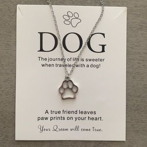 Paw Print Silver Necklace/ 3 for $20 bundle